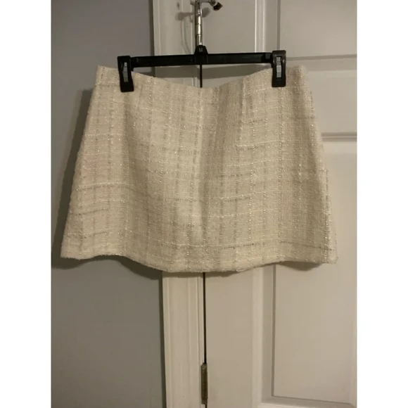 Women Zara Skirt L White Silver - Picture 5 of 5